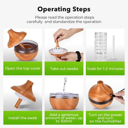 Ultrasonic Air Humidifier with Essential Oil Aroma Therapy