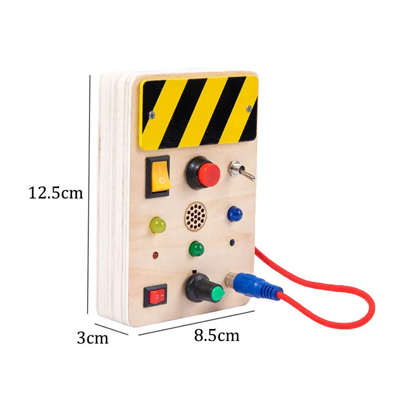 Montessori Busy Board LED Toy – Sensory Learning Fun