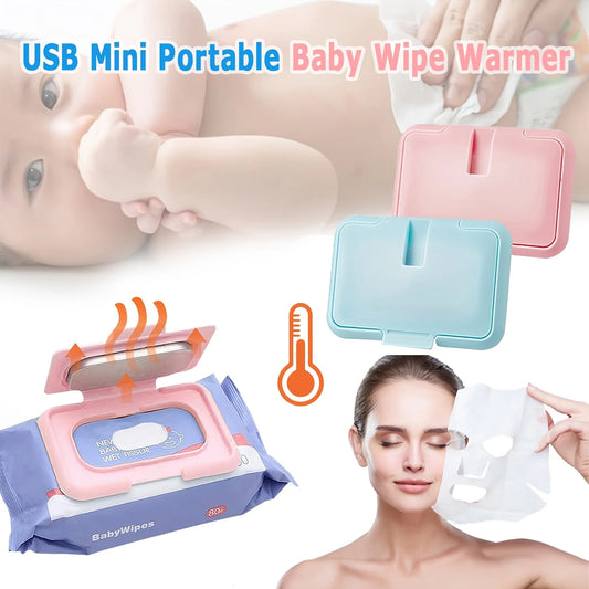 USB Mini Baby Wipe Warmer – Travel-Friendly & Reusable