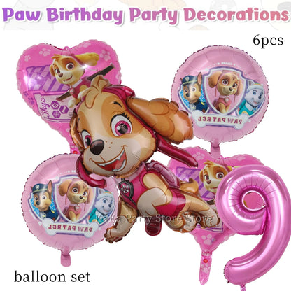 Paw Patrol Birthday Party Supplies – Skye Theme Tableware Set