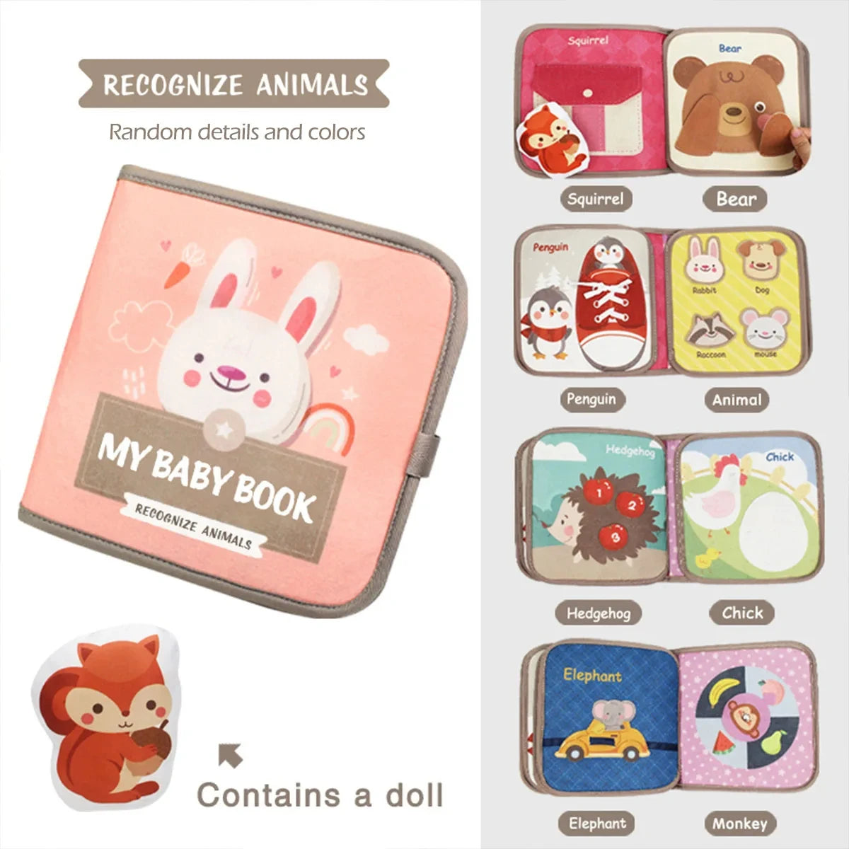 Montessori Busy Book – Early Learning Puzzle & Sensory Toy