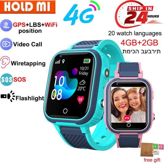 4G Kids Smartwatch with GPS & Video Call Safety