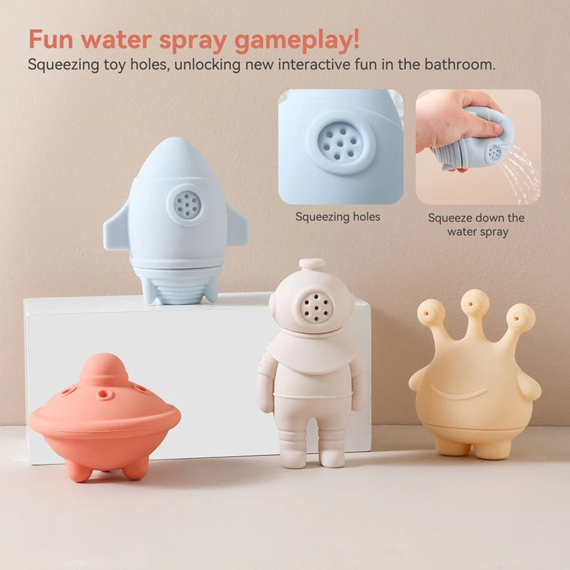 Baby Bath Toys – Silicone Animal Sprinkler Fun