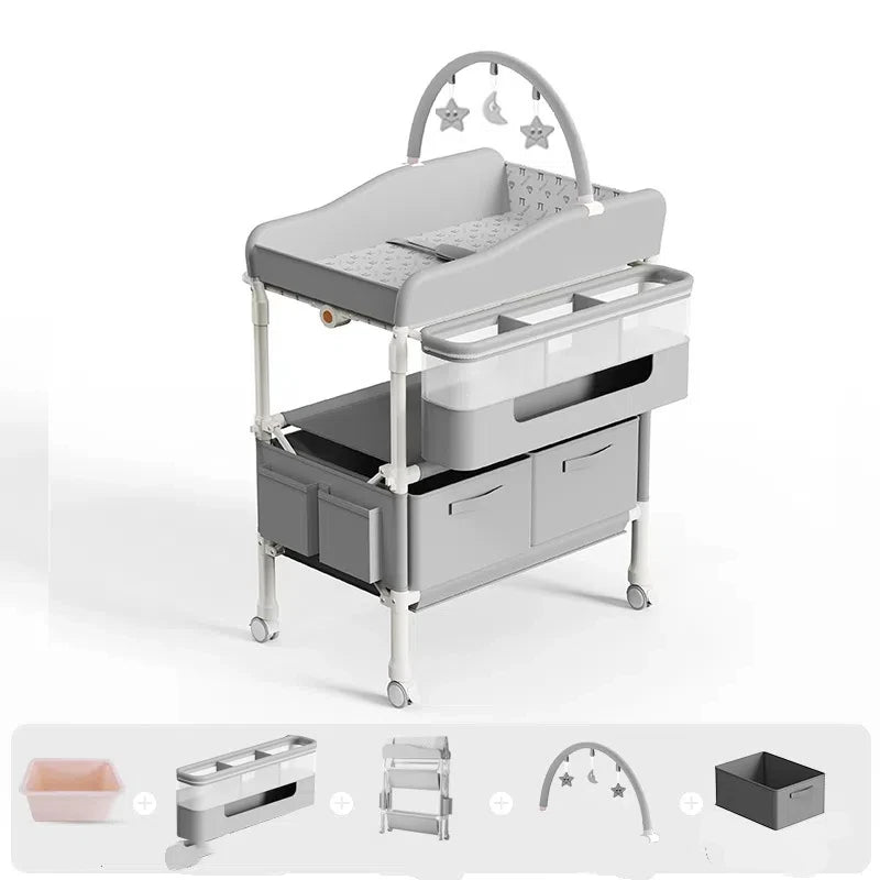 Portable Baby Changing Station with Foldable 4-in-1 Design