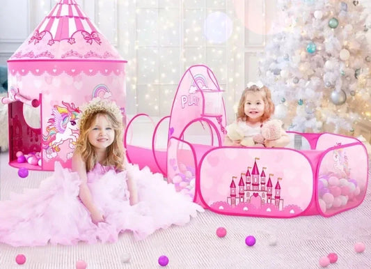 3-in-1 Kids Play Tent – Tunnel, Playhouse & Ball Pit Fun
