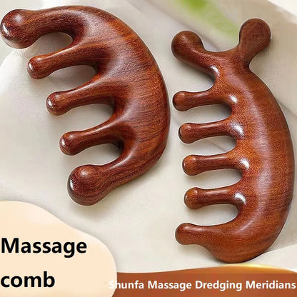 Wooden Scalp Massager Comb for Relaxing Head & Hair Care