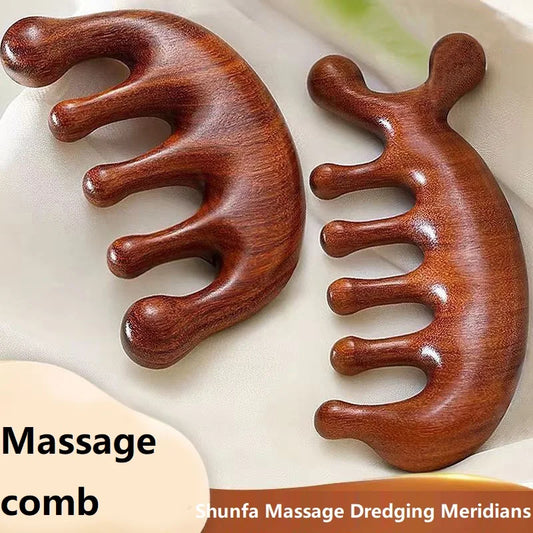 Wooden Scalp Massager Comb for Relaxing Head & Hair Care