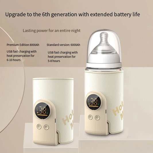 USB Baby Bottle Warmer Smart Temperature Control Sleeve