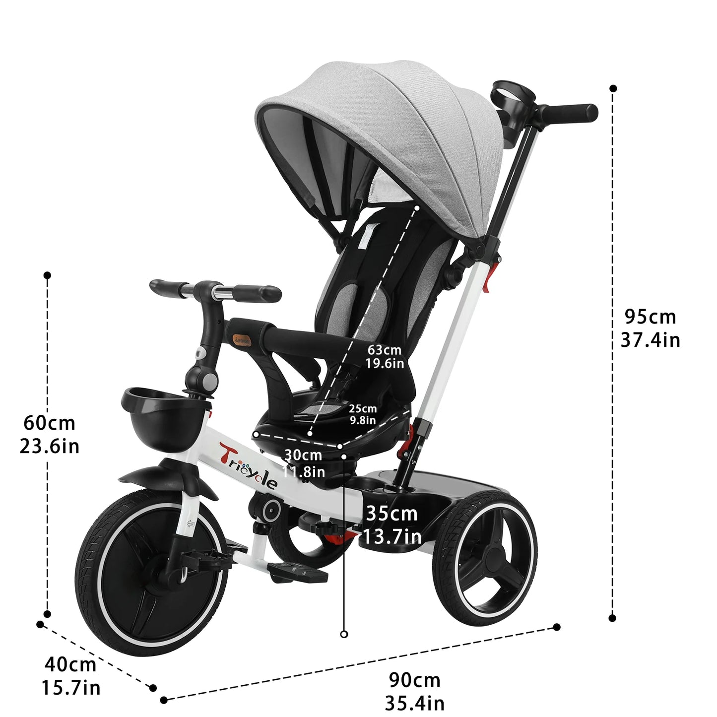 Baby Stroller Tricycle – 5-in-1 Adjustable Ride for Kids