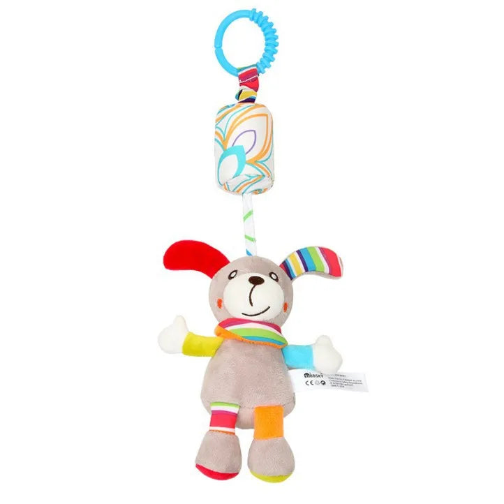 Baby Stroller Rattle Toy – Soft Hanging Animal for Sensory Play