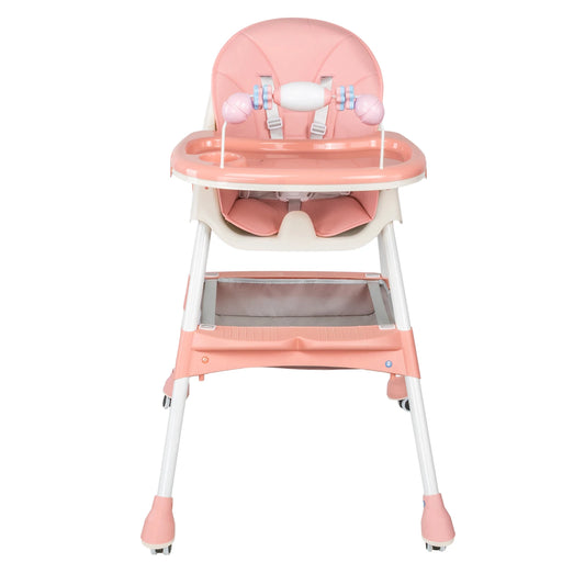 Foldable Baby High Chair – 4-in-1 Safe Reclining Seat
