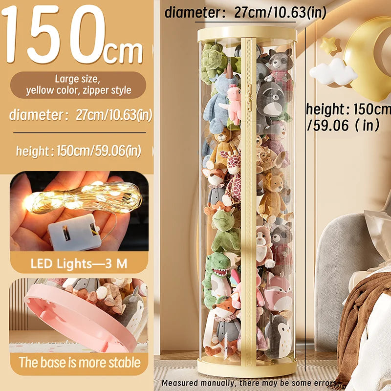 Transparent Doll Storage Box for Organized Toy Display