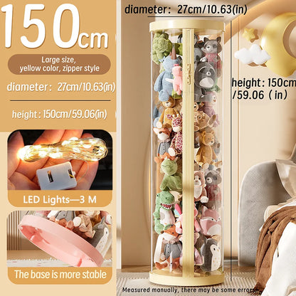 Transparent Doll Storage Box for Organized Toy Display