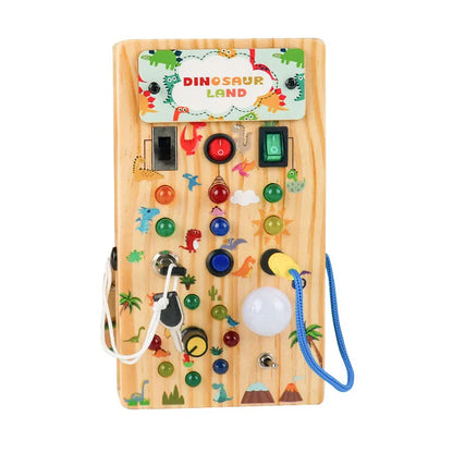 Montessori Busy Board with LED Lights for Fun Learning