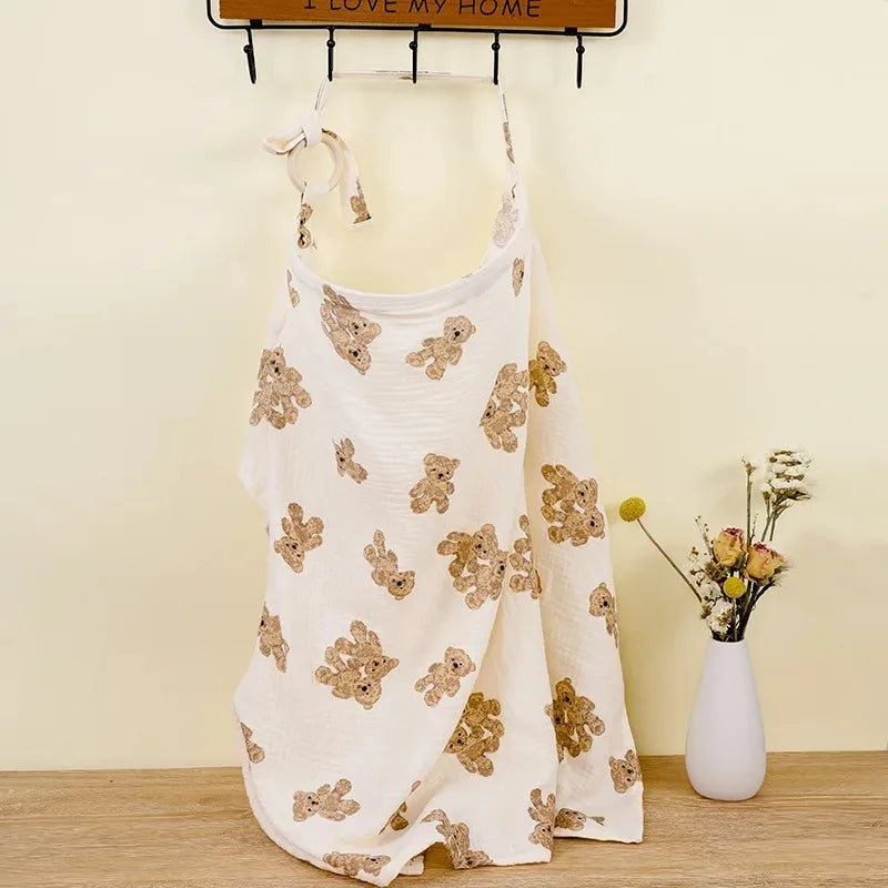 Breastfeeding Cover Cotton Nursing Apron Adjustable Privacy