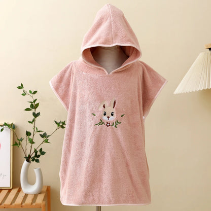Baby Hooded Bath Towel Soft Coral Fleece for Cozy Drying