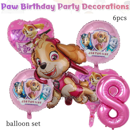 Paw Patrol Birthday Party Supplies – Skye Theme Tableware Set