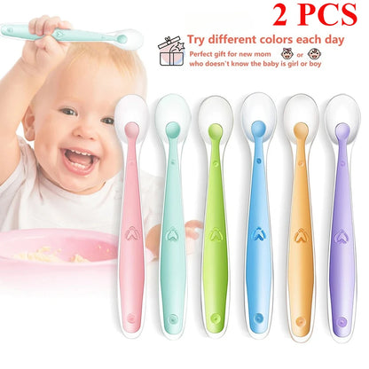 Baby Silicone Feeding Spoon Set – Soft Tip & Portable Box