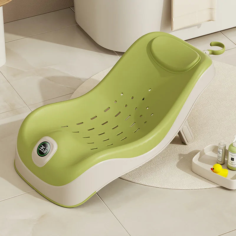 Silicone Baby Bathtub with Real-Time Temperature Sensor