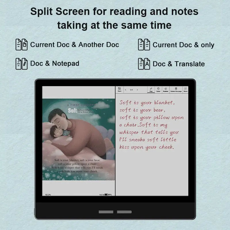 Color E Ink eBook Reader with Android & Note Taking Pro