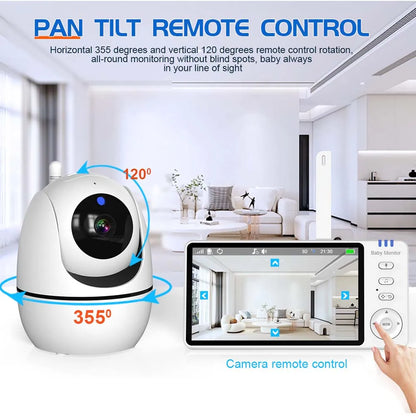 5" Video Baby Monitor HD PTZ Camera with Two-Way Audio