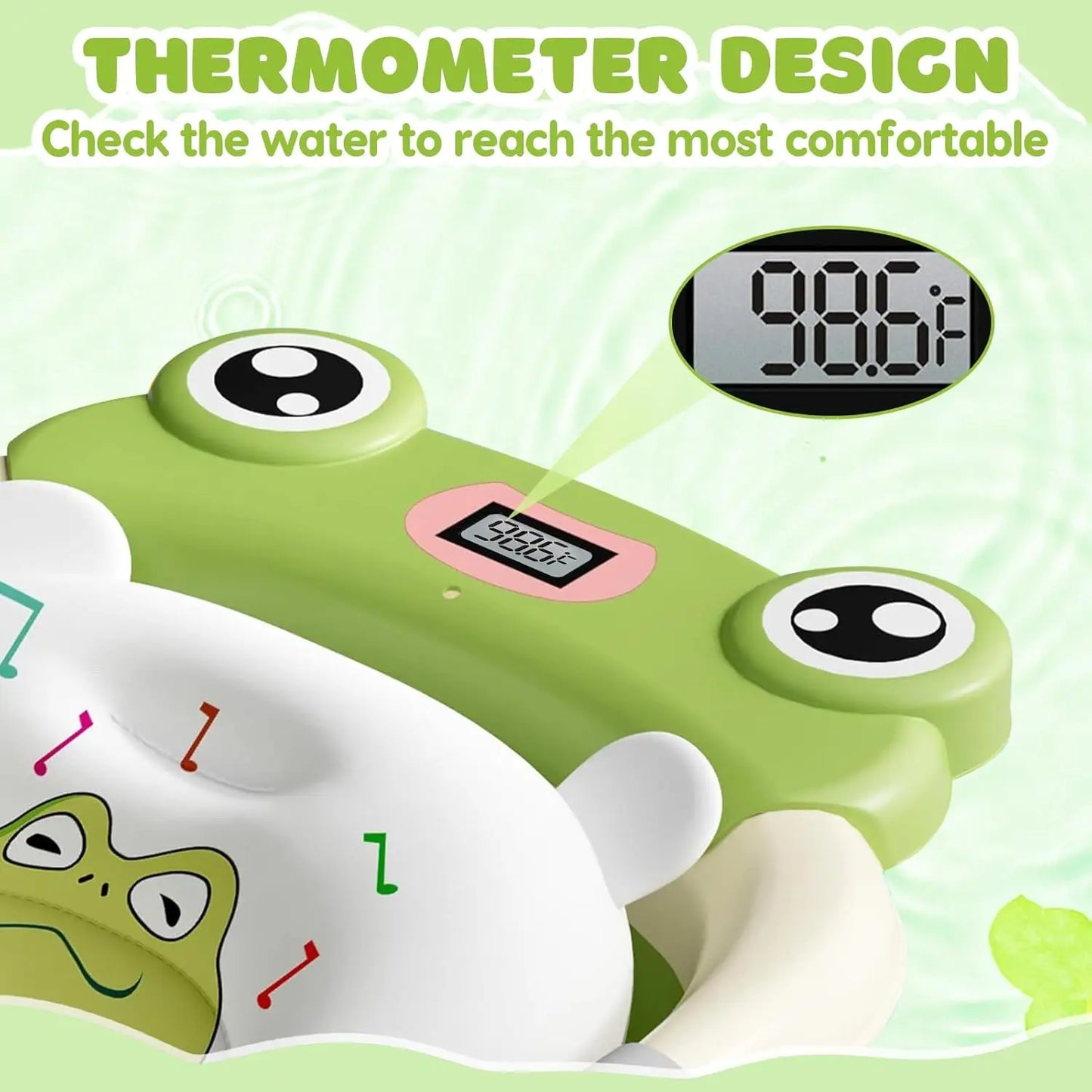 Baby Bath Tub with Cushion – Foldable & Thermometer Safe