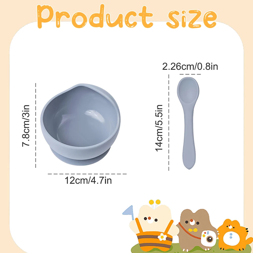 Silicone Sucker Bowl Set – Non-Spill Baby Feeding Bowls