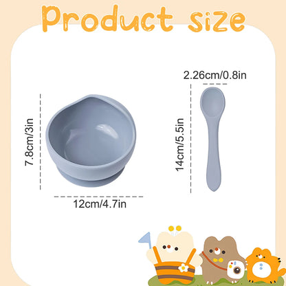 Silicone Sucker Bowl Set – Non-Spill Baby Feeding Bowls