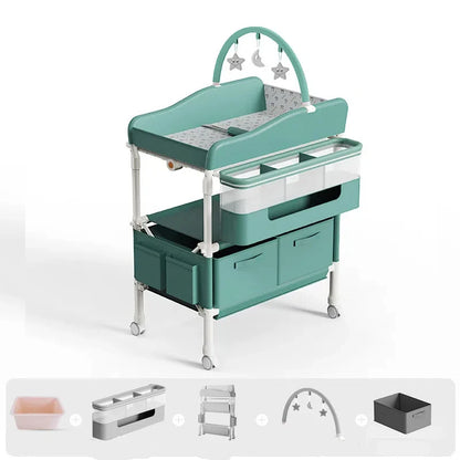 Portable Baby Changing Station with Foldable 4-in-1 Design