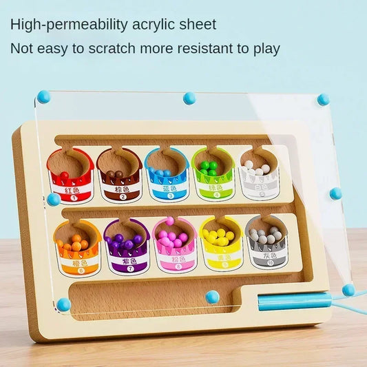 Montessori Magnetic Color Sorting Maze Board – Fun Learning Toy
