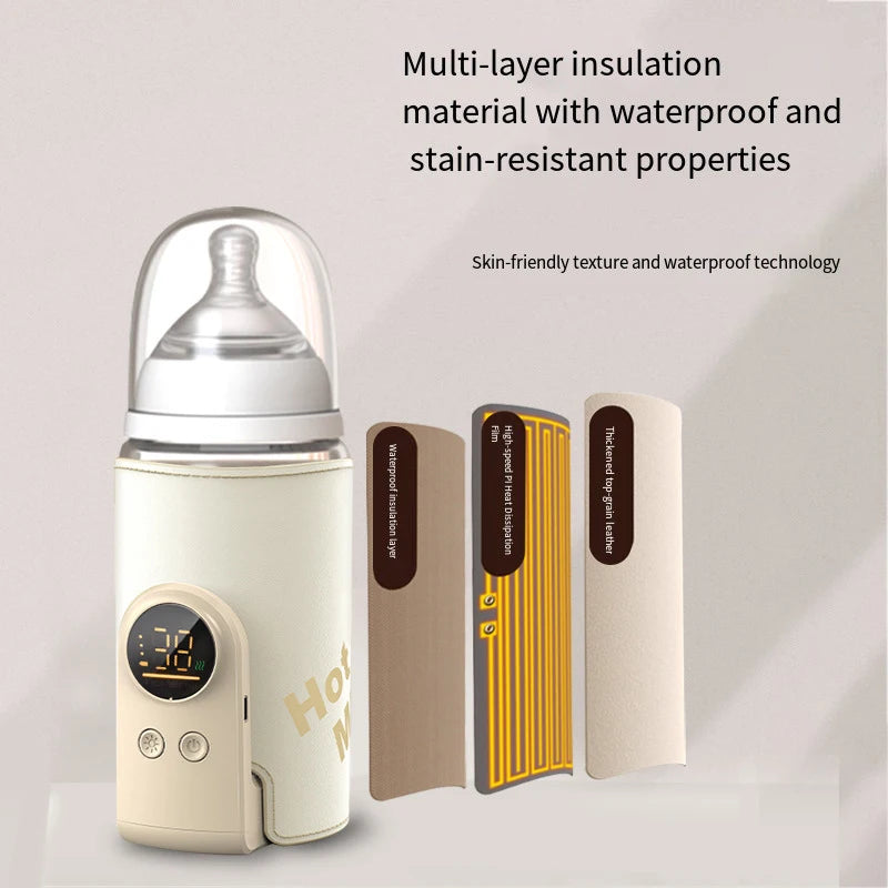 USB Baby Bottle Warmer Smart Temperature Control Sleeve