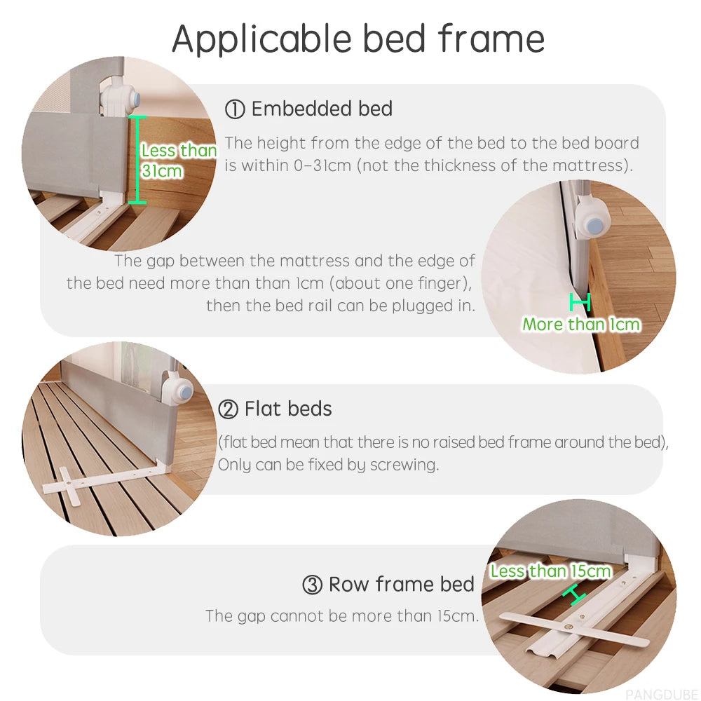 Baby Bed Guard Rail for Safer Sleep & Fall Protection