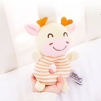 Baby Rattle Toy Plush Animal – Soft Sensory Learning Ring