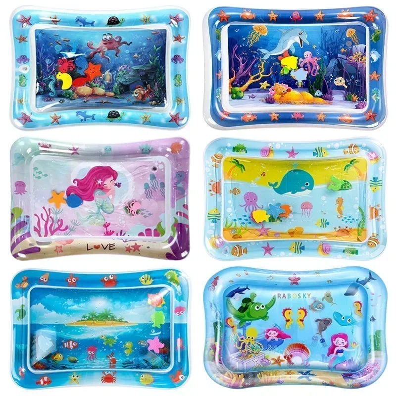 Baby Water Play Mat Inflatable Tummy Time Fun & Learning