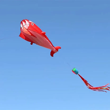 Whale Dolphin Kite 2.2m – Easy-Fly Outdoor Fun with Long Tail