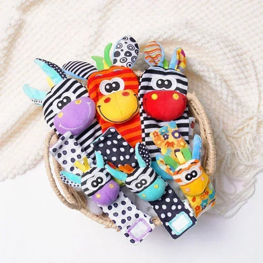Baby Rattle Socks – Soft Animal Wrist & Foot Toy