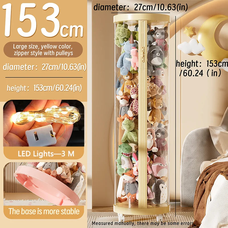 Transparent Doll Storage Box for Organized Toy Display