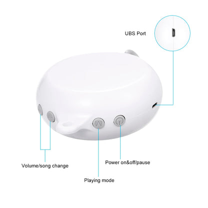 Baby Crib Music Box with 35 Songs & Remote for Better Sleep