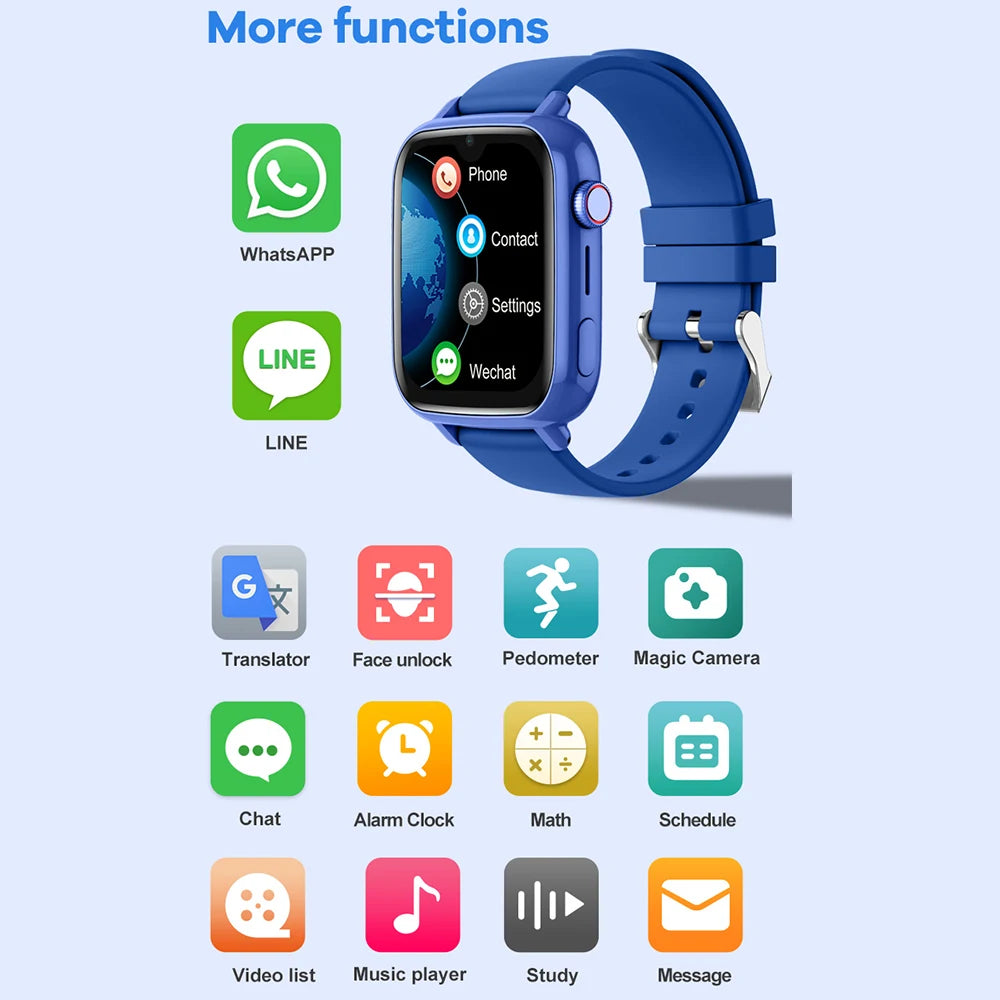 4G Kids Smartwatch with GPS Tracking & Video Calling