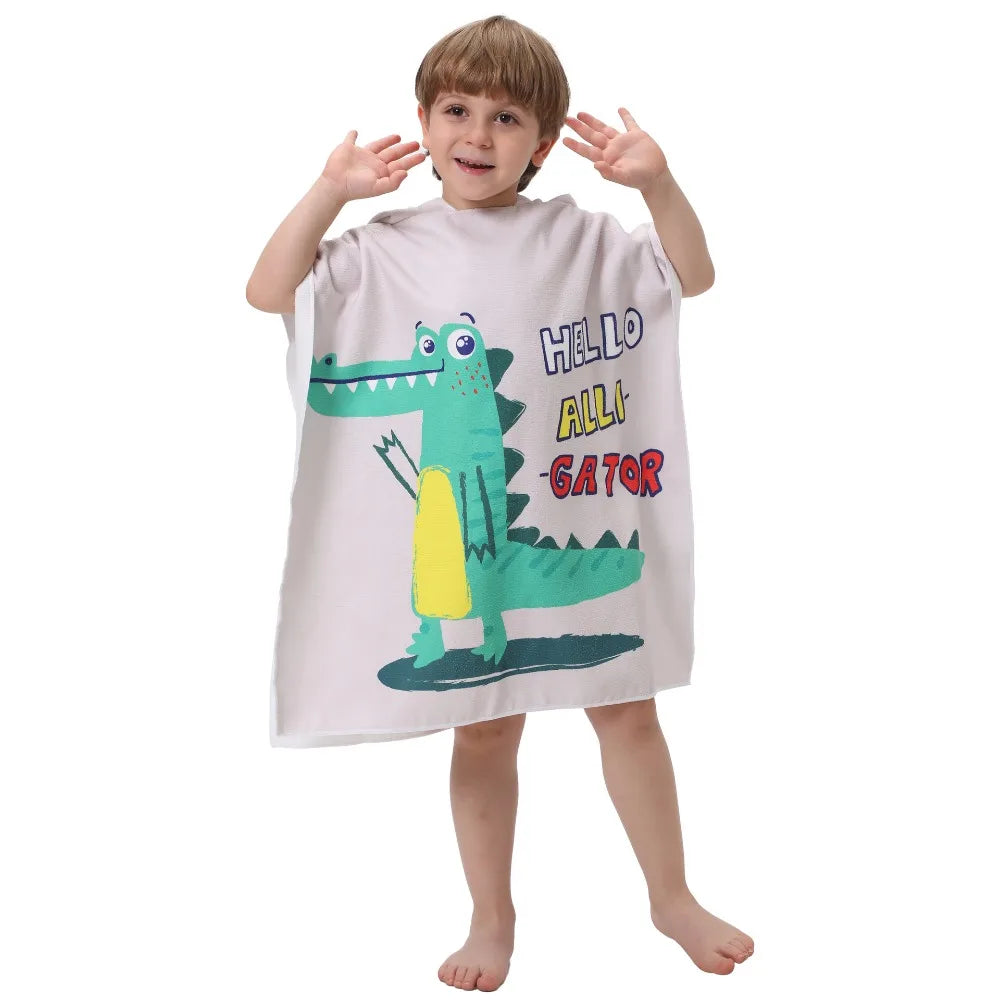 Children’s Hooded Beach Towel – Quick-Dry Microfiber Comfort