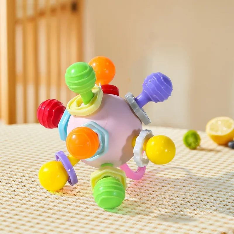 Baby Rotating Rattle Ball – Sensory & Teething Toy