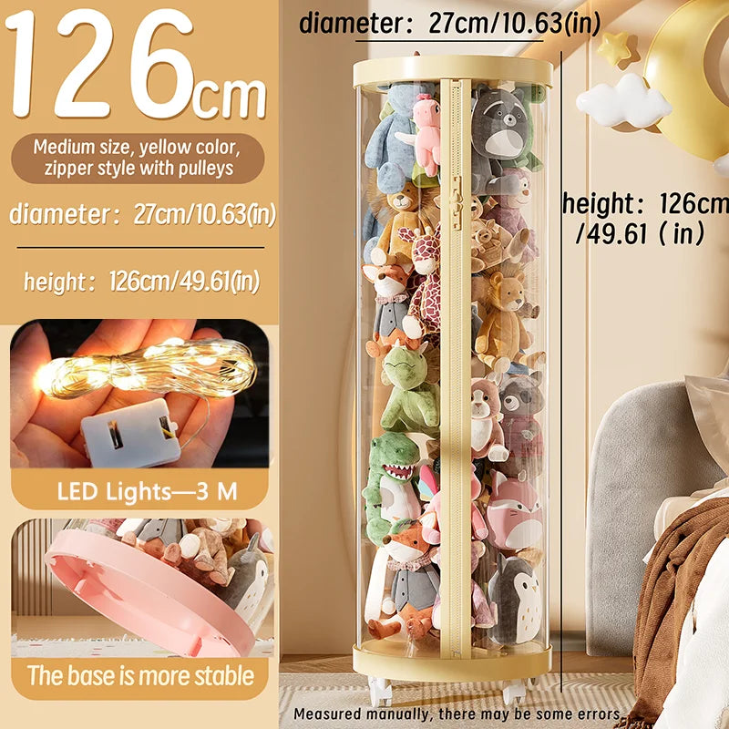 Transparent Doll Storage Box for Organized Toy Display