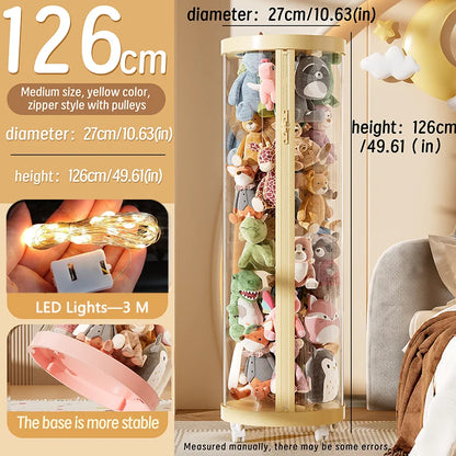Transparent Doll Storage Box for Organized Toy Display