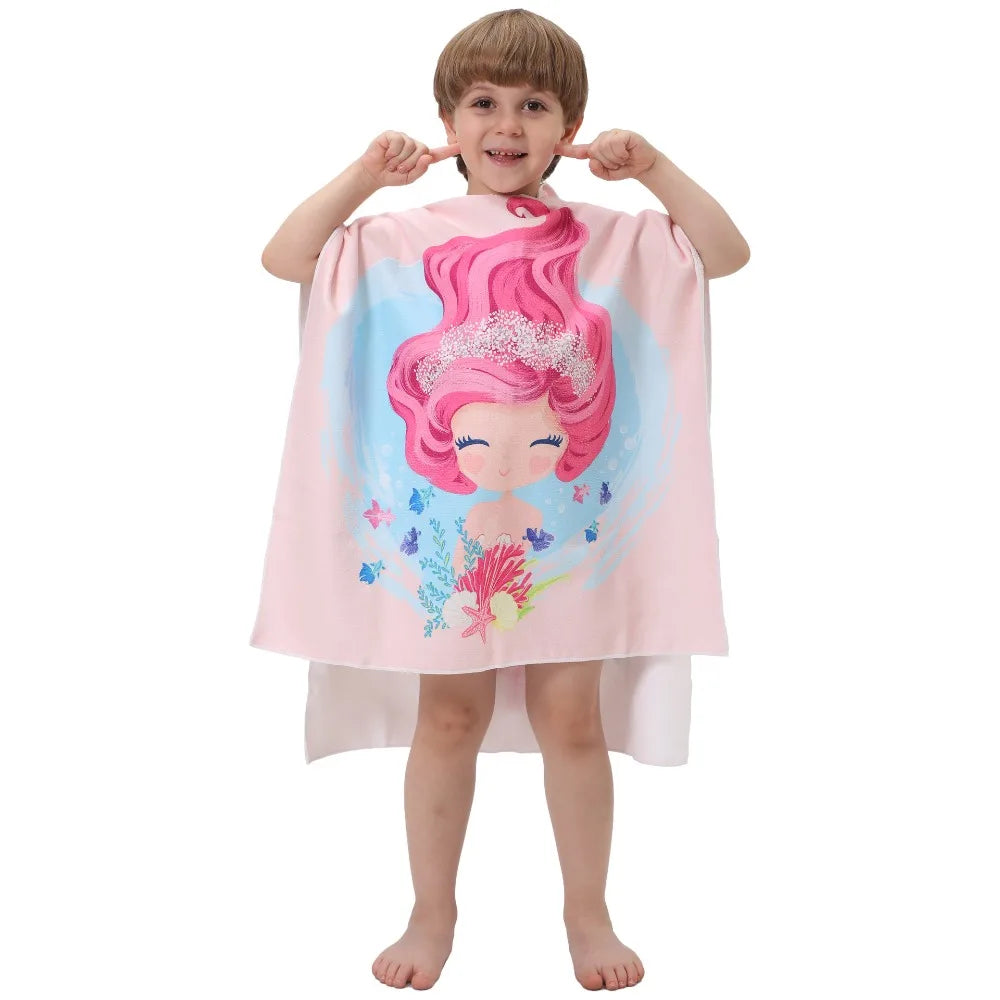 Children’s Hooded Beach Towel – Quick-Dry Microfiber Comfort