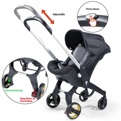 Foldable Baby Stroller With Sunshade – Lightweight & Safe
