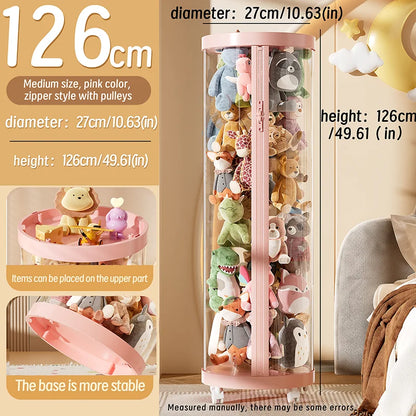 Transparent Doll Storage Box for Organized Toy Display