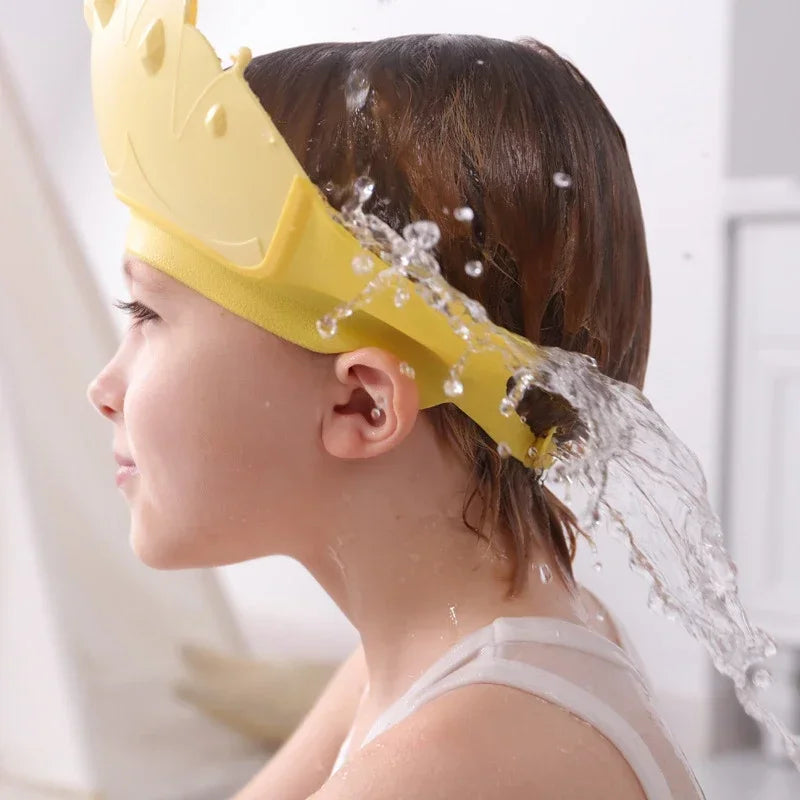 Baby Shower Cap with Adjustable Fit for Safe Bath Time