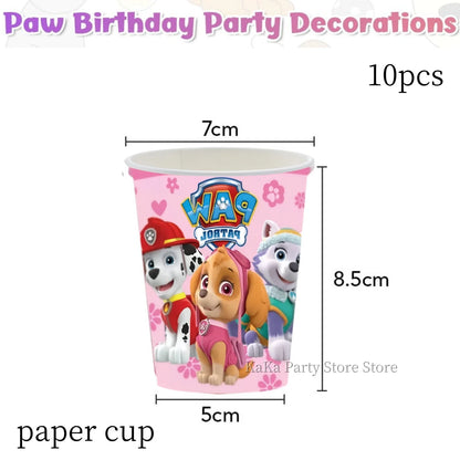 Paw Patrol Birthday Party Supplies – Skye Theme Tableware Set