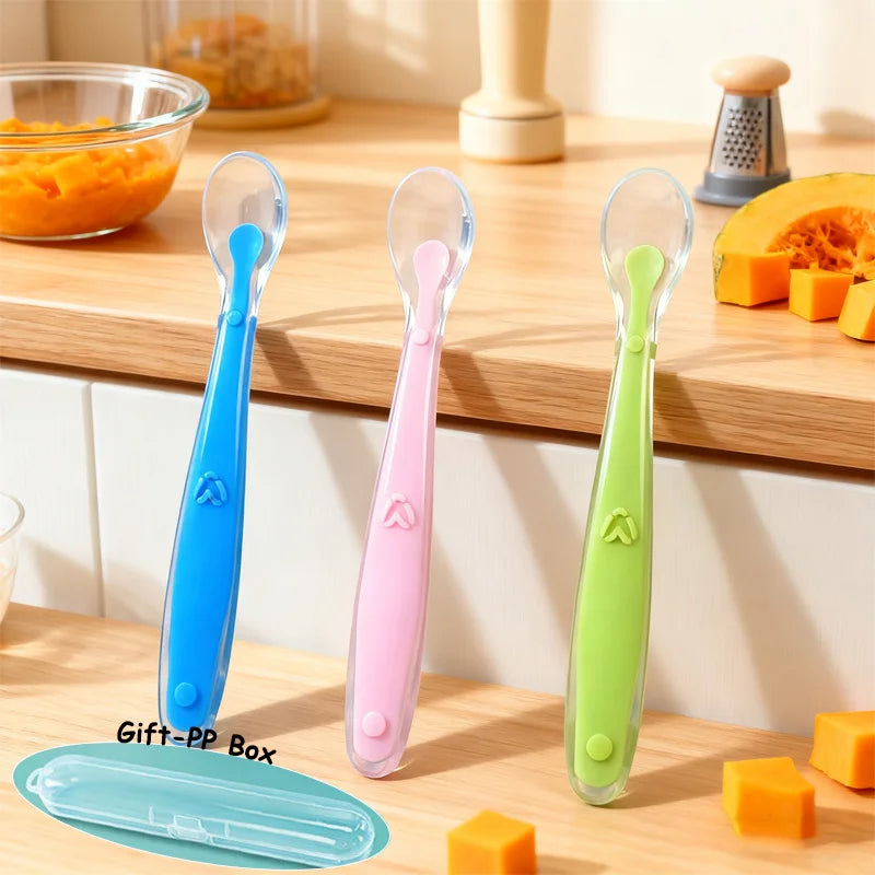 Silicone Baby Spoon Set – Soft Training for Easy Self-Feeding