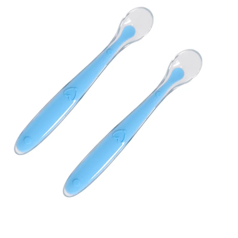 Baby Silicone Feeding Spoon Set – Soft Tip & Portable Box